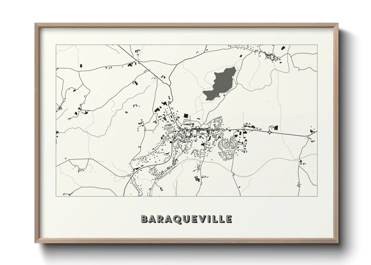 Une affiche de carte sur Baraqueville