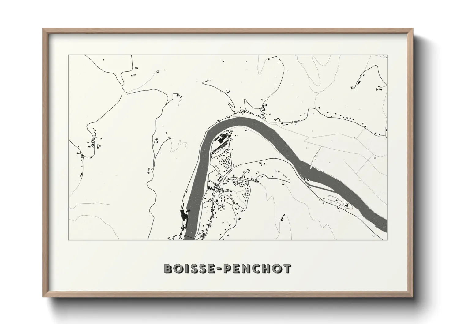Une affiche de carte sur Boisse-Penchot