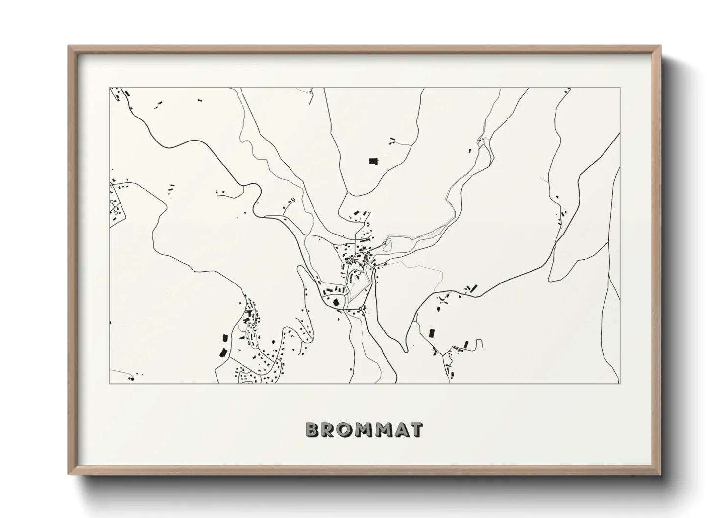 Une affiche de carte sur Brommat