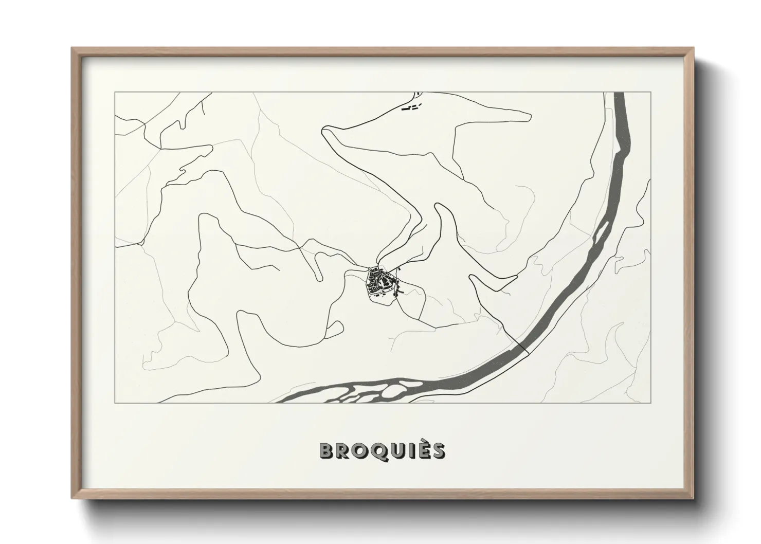 Une affiche de carte sur Broquiès