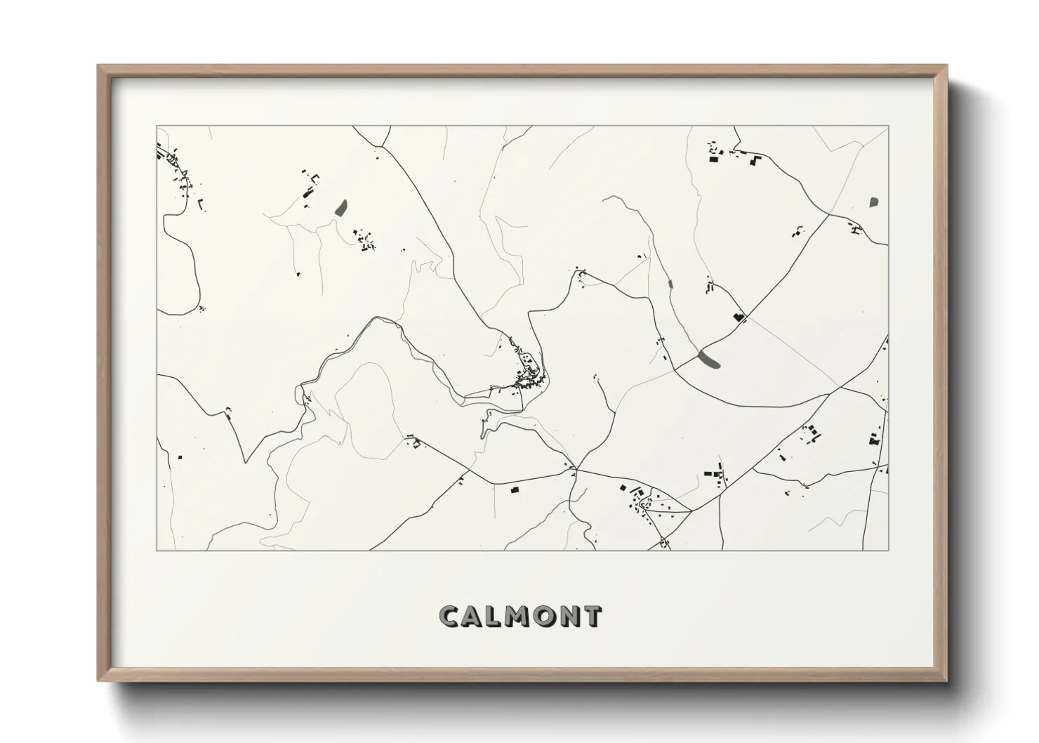 Une affiche de carte sur Calmont