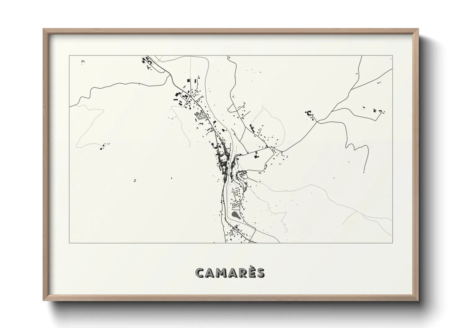 Une affiche de carte sur Camarès