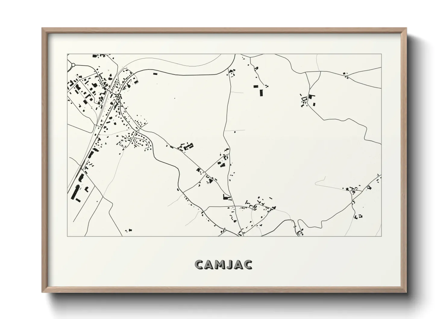 Une affiche de carte sur Camjac