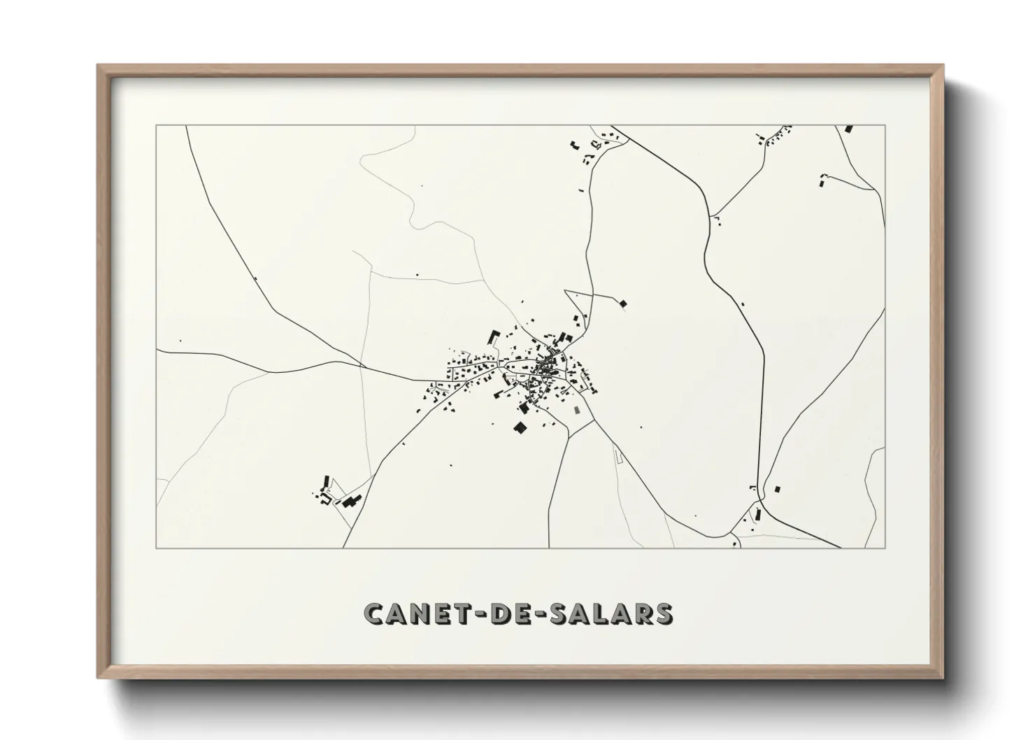 Une affiche de carte sur Canet-de-Salars
