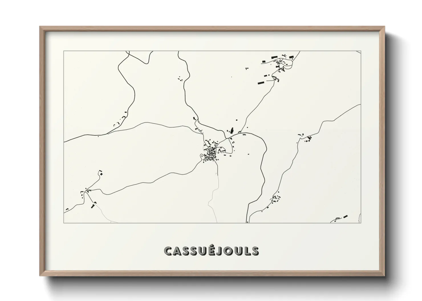 Une affiche de carte sur Cassuéjouls