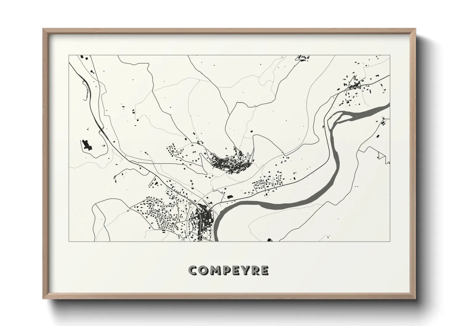 Une affiche de carte sur Compeyre