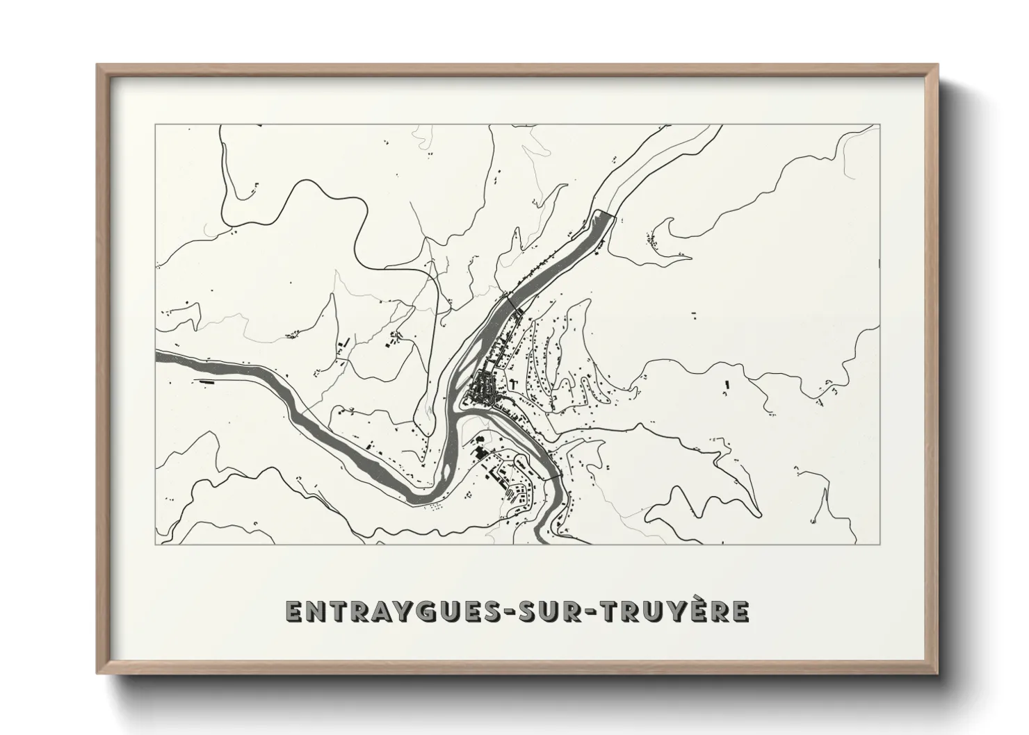 Une affiche de carte sur Entraygues-sur-Truyère
