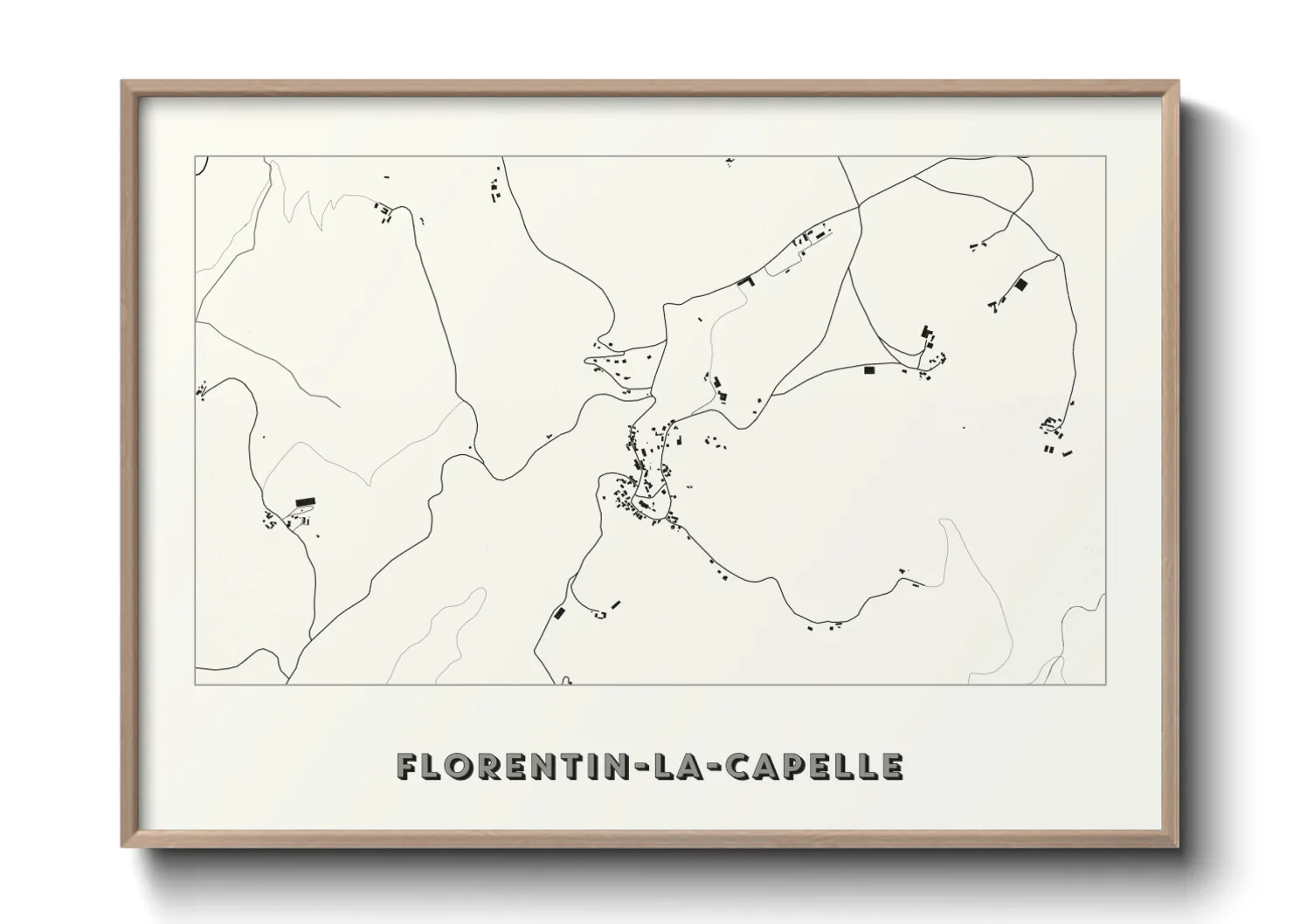 Une affiche de carte sur Florentin-la-Capelle
