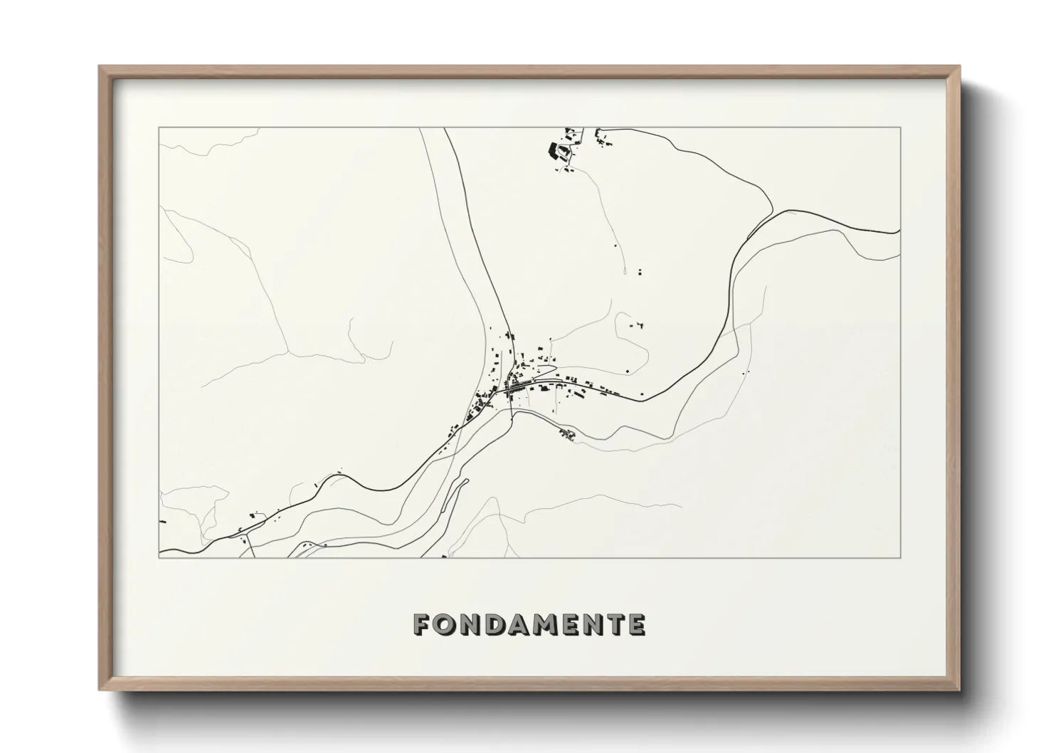 Une affiche de carte sur Fondamente