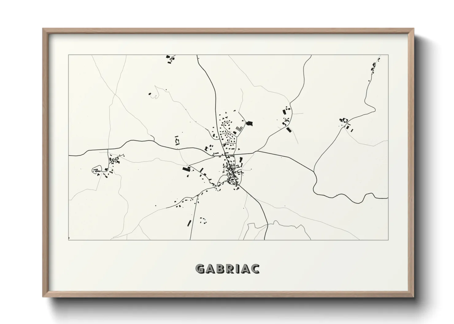 Une affiche de carte sur Gabriac