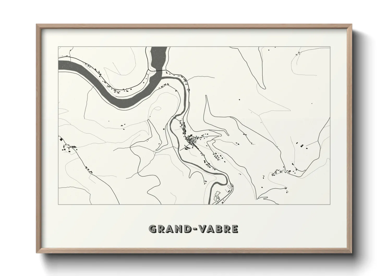 Une affiche de carte sur Grand-Vabre