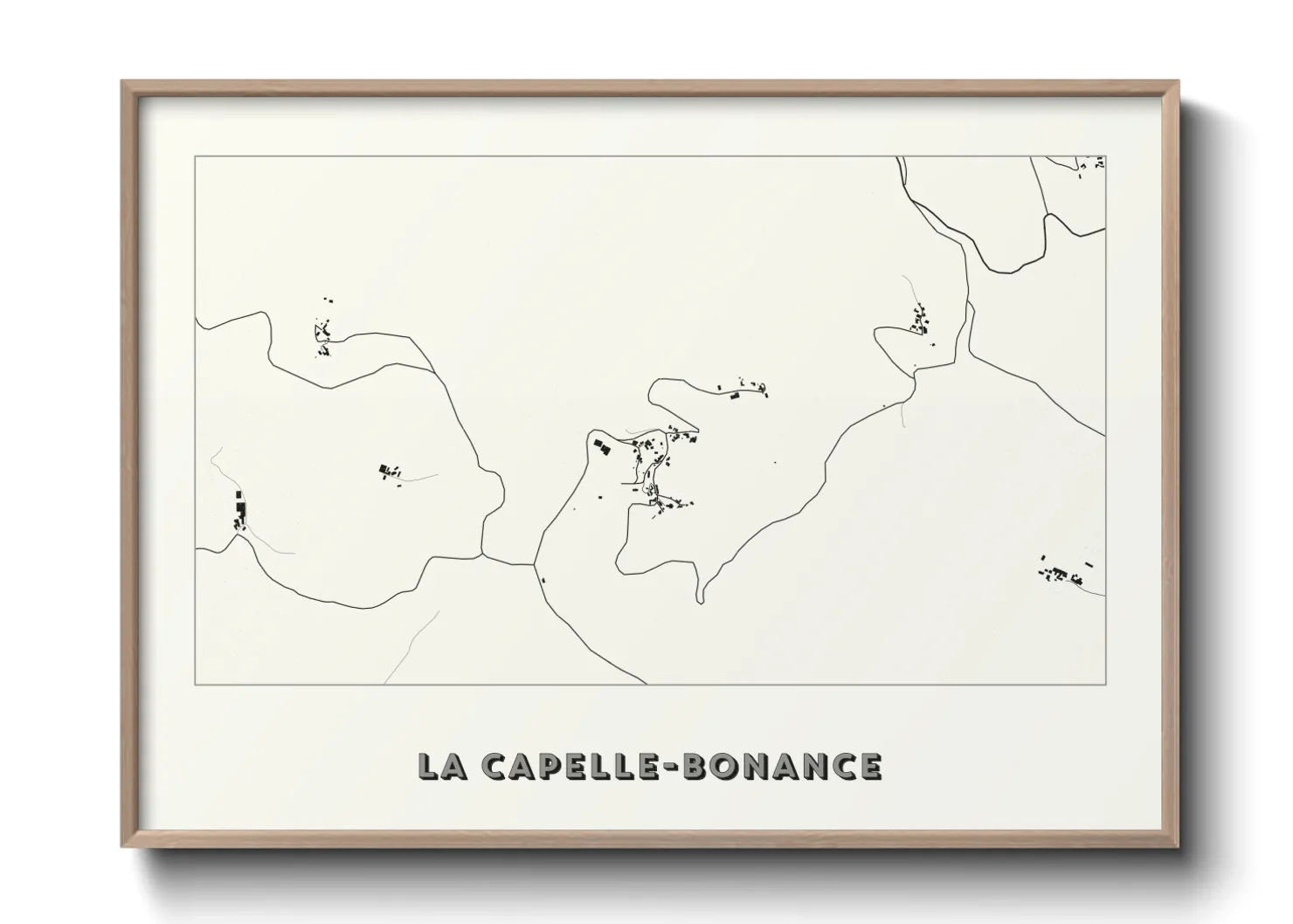 Une affiche de carte sur La Capelle-Bonance