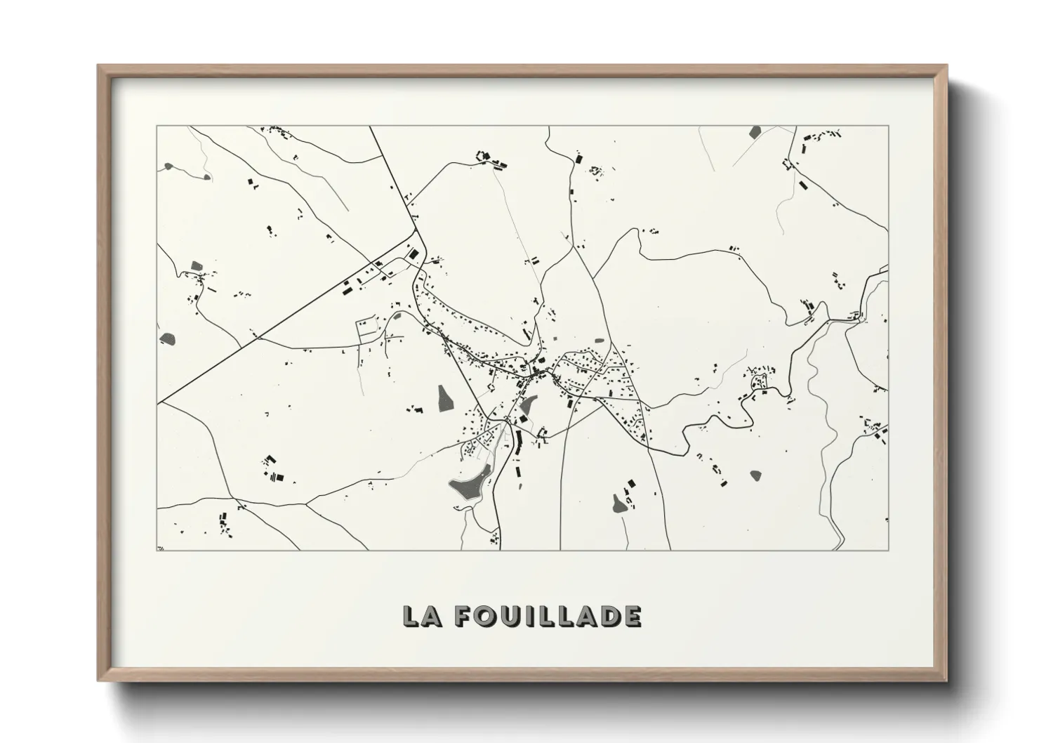 Une affiche de carte sur La Fouillade