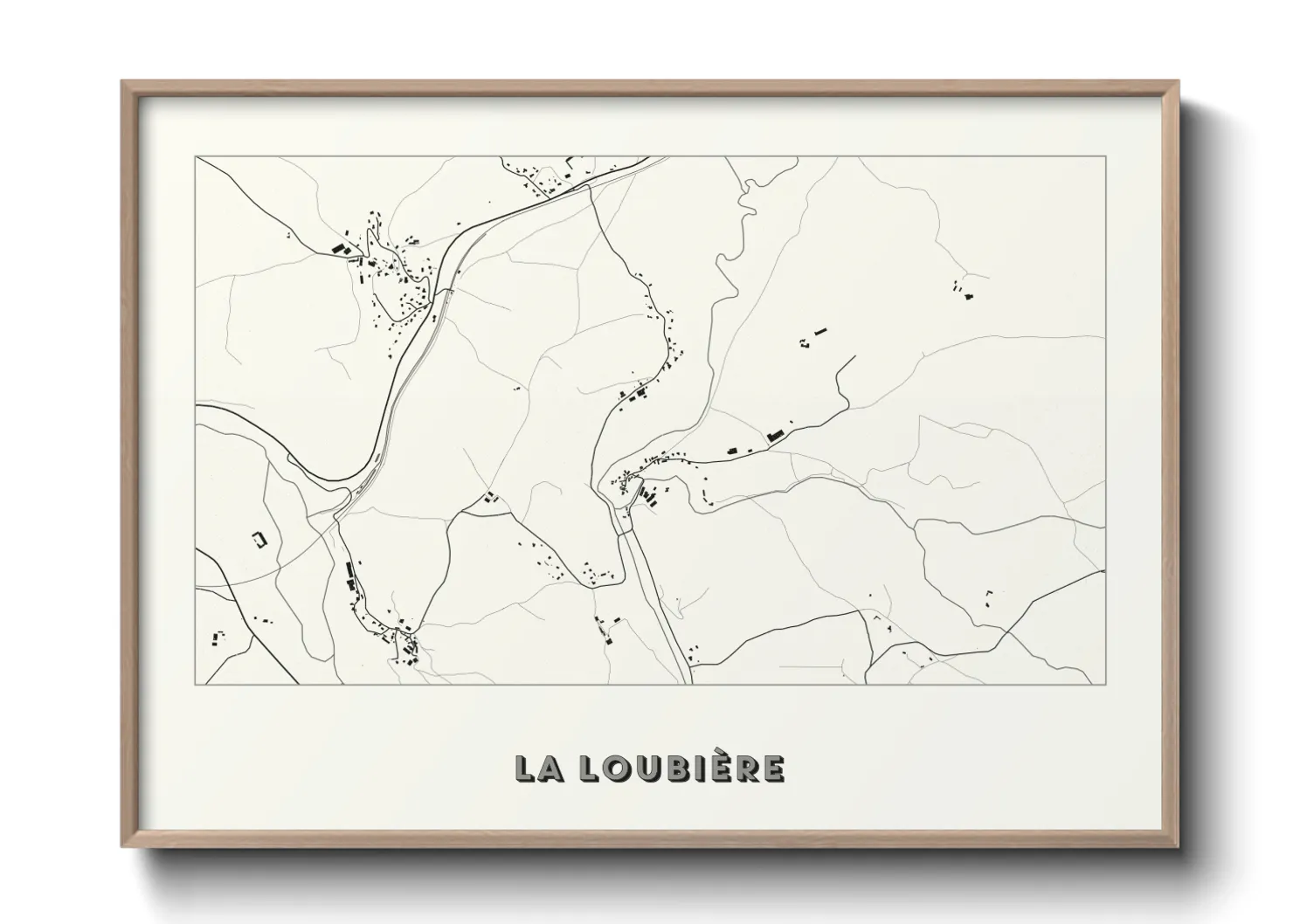 Une affiche de carte sur La Loubière