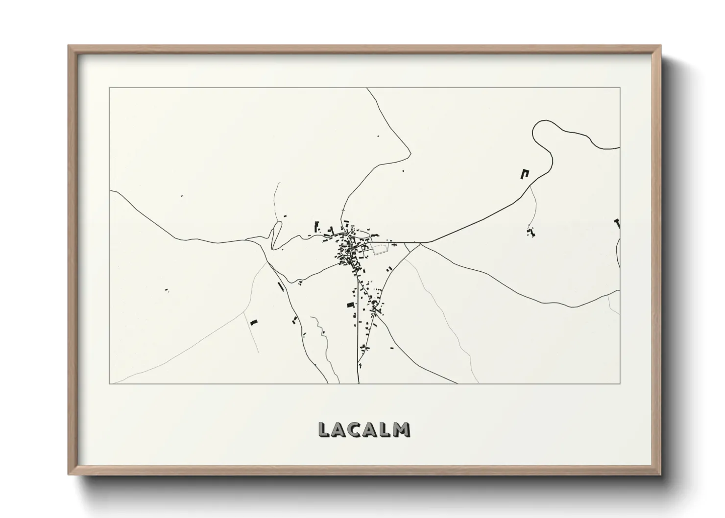 Une affiche de carte sur Lacalm