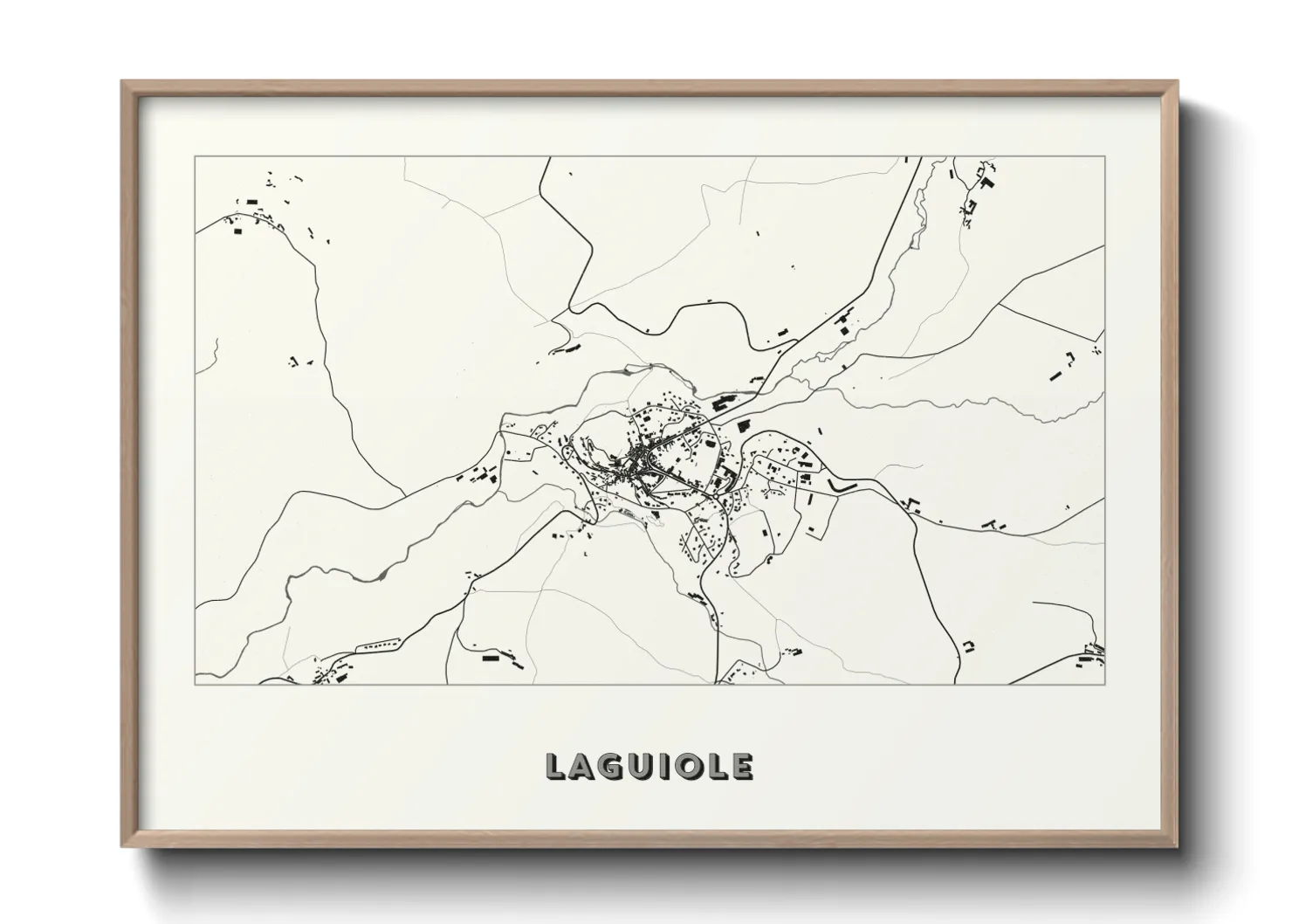 Une affiche de carte sur Laguiole