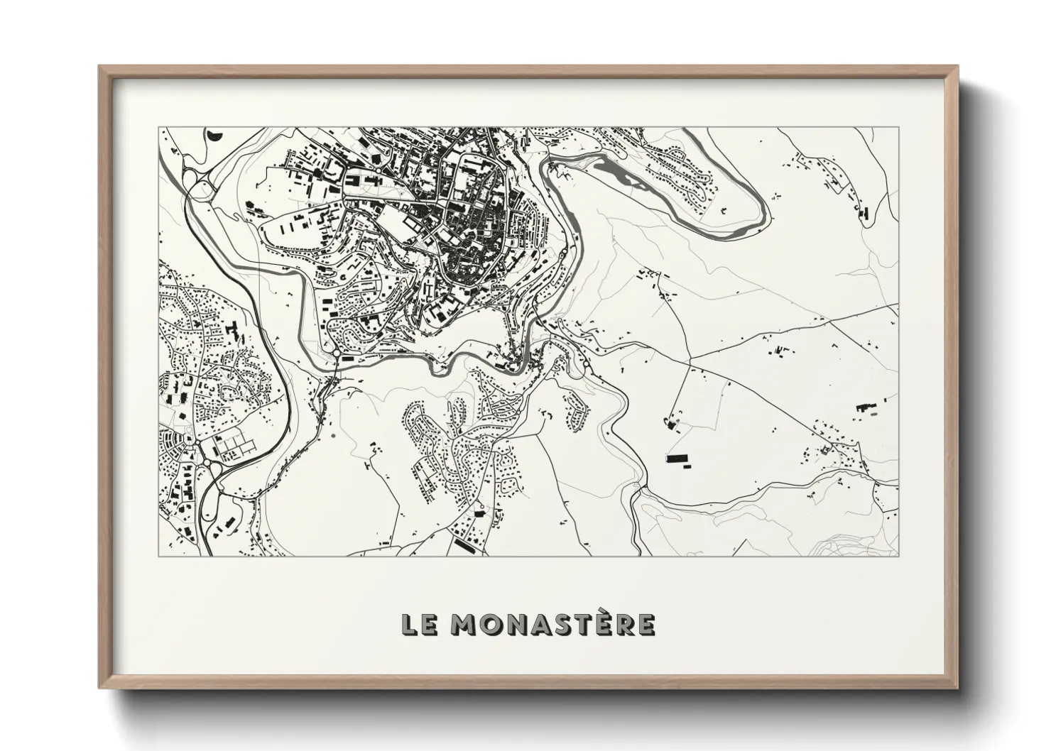 Une affiche de carte sur Le Monastère