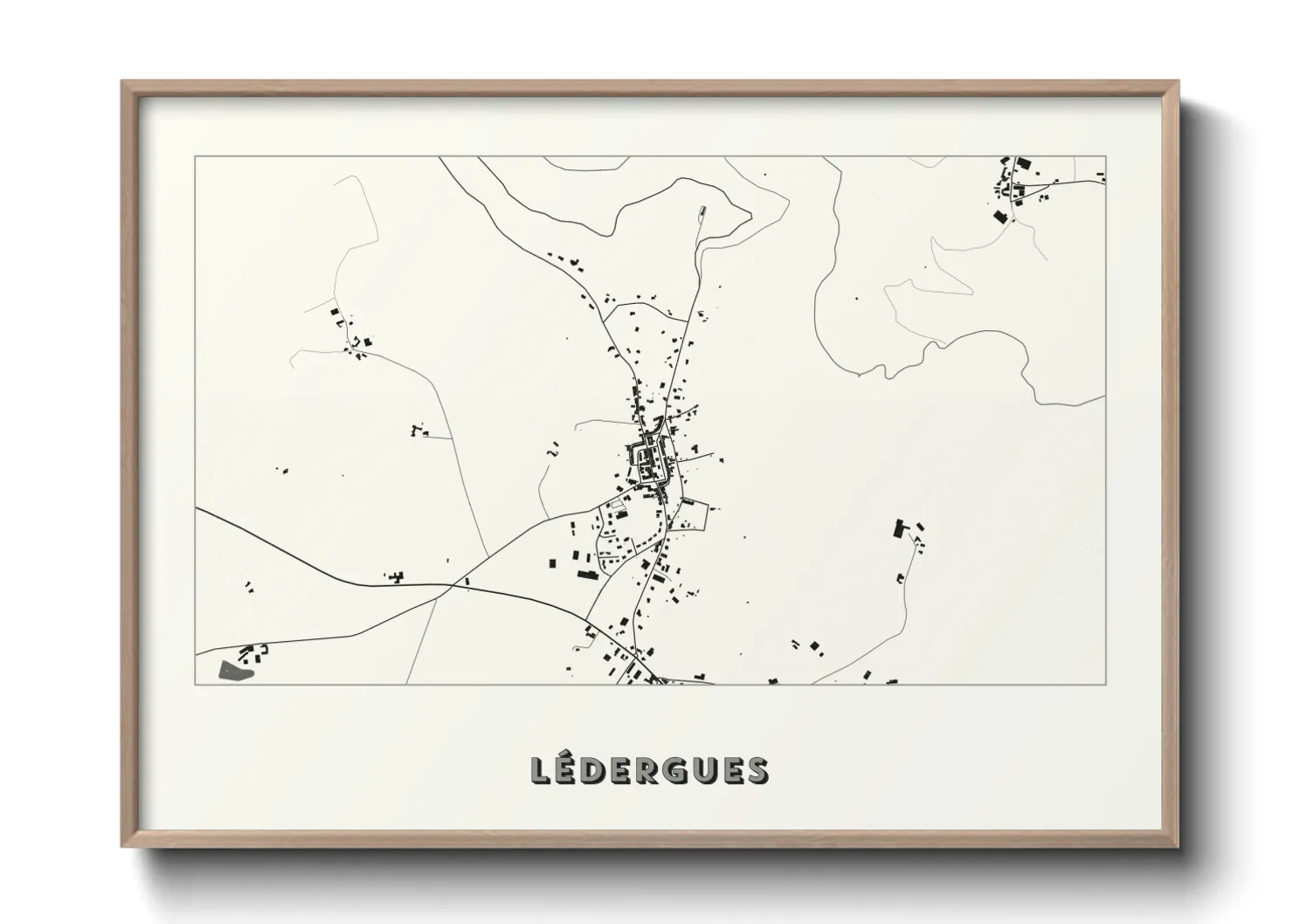 Une affiche de carte sur Lédergues