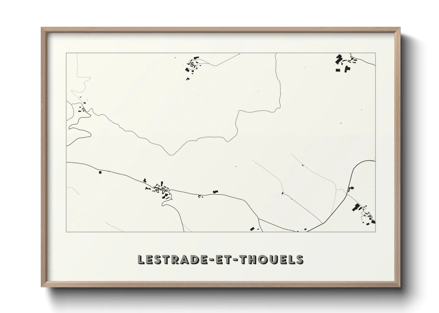 Une affiche de carte sur Lestrade-et-Thouels