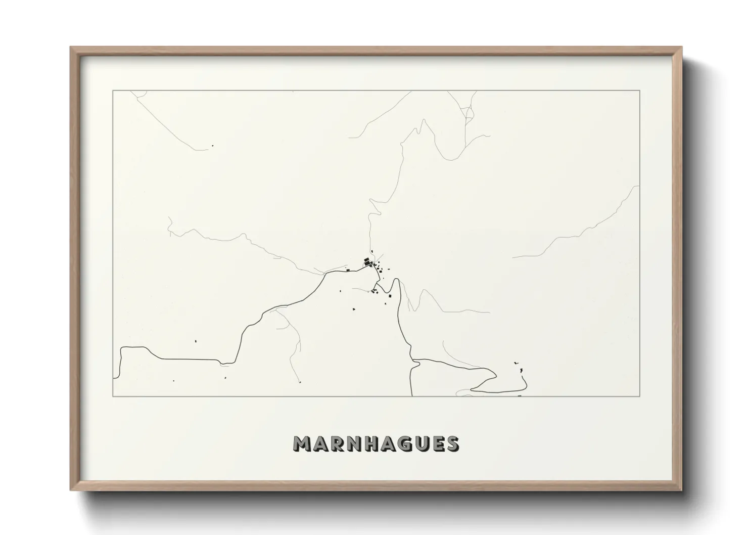 Une affiche de carte sur Marnhagues