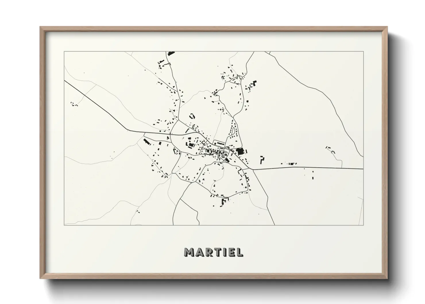 Une affiche de carte sur Martiel