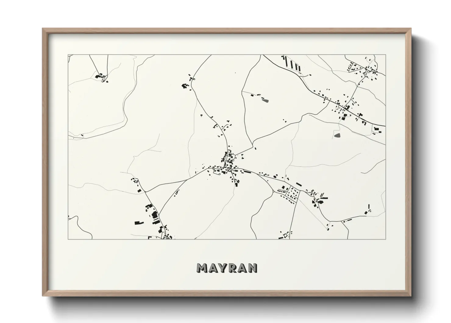 Une affiche de carte sur Mayran