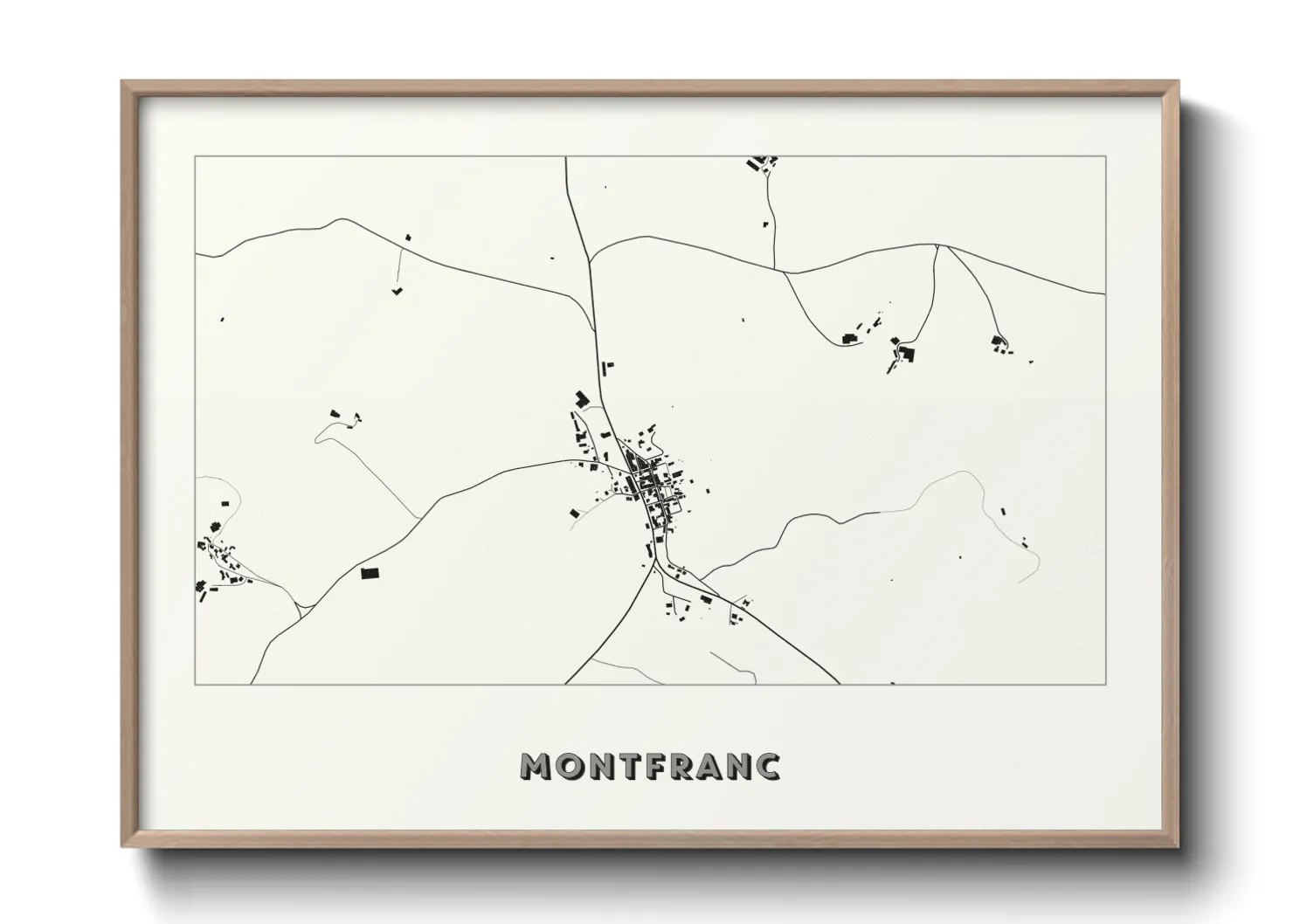 Une affiche de carte sur Montfranc