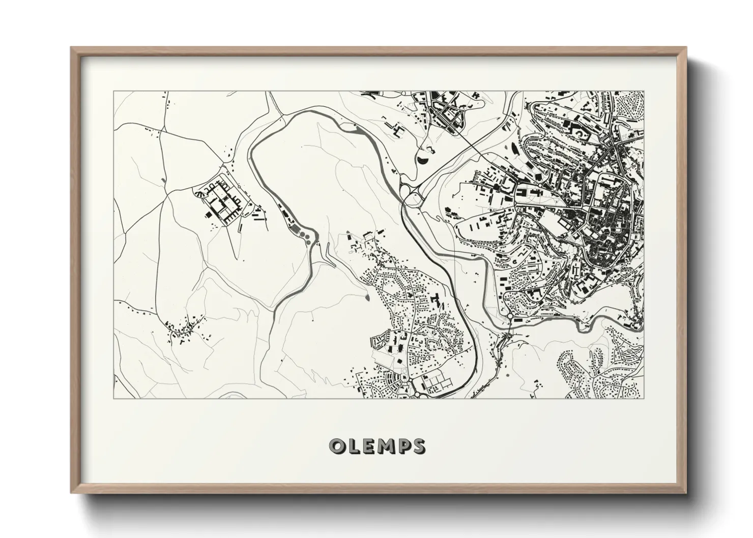 Une affiche de carte sur Olemps
