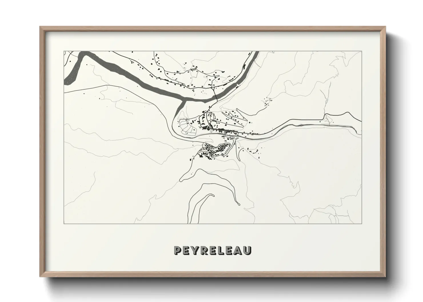 Une affiche de carte sur Peyreleau
