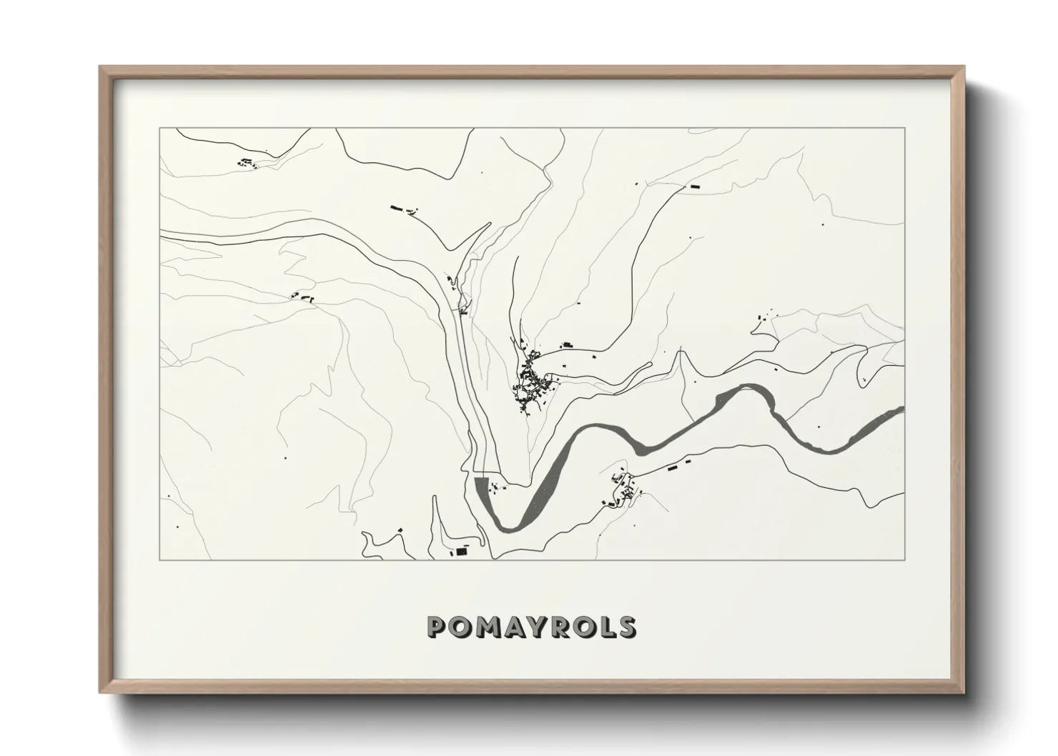 Une affiche de carte sur Pomayrols