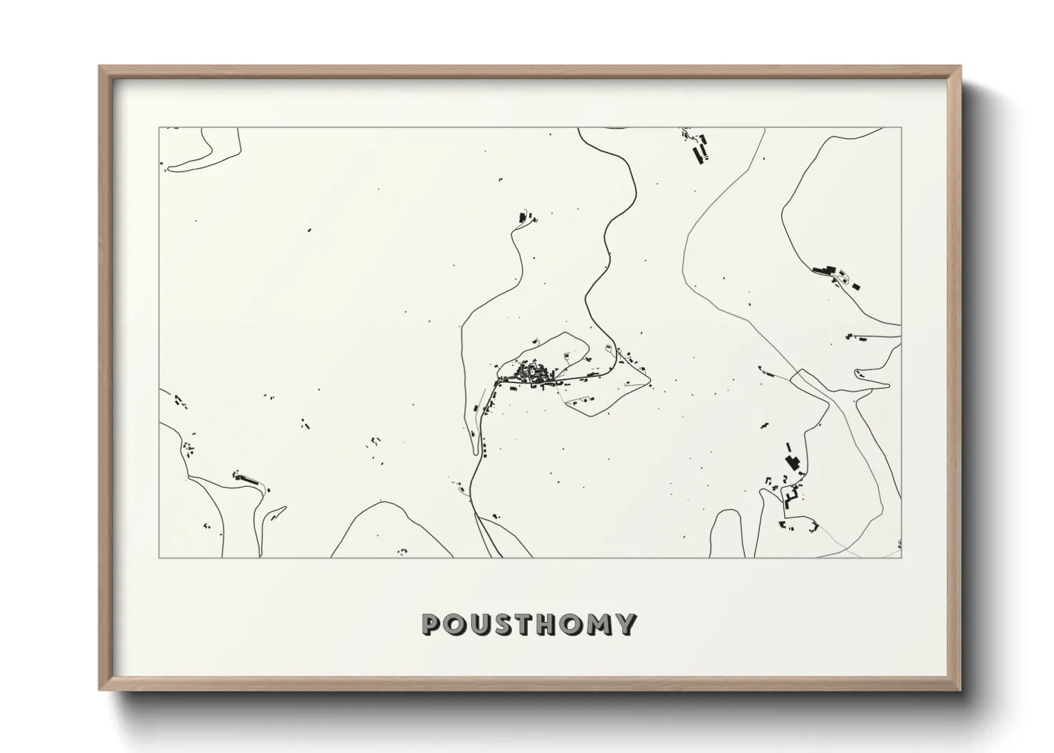 Une affiche de carte sur Pousthomy