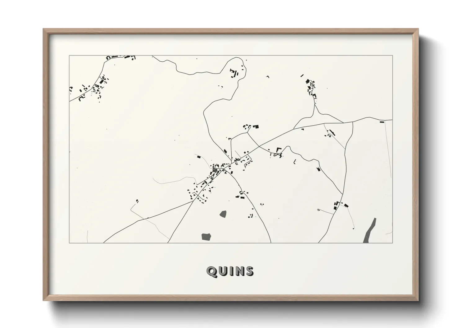 Une affiche de carte sur Quins