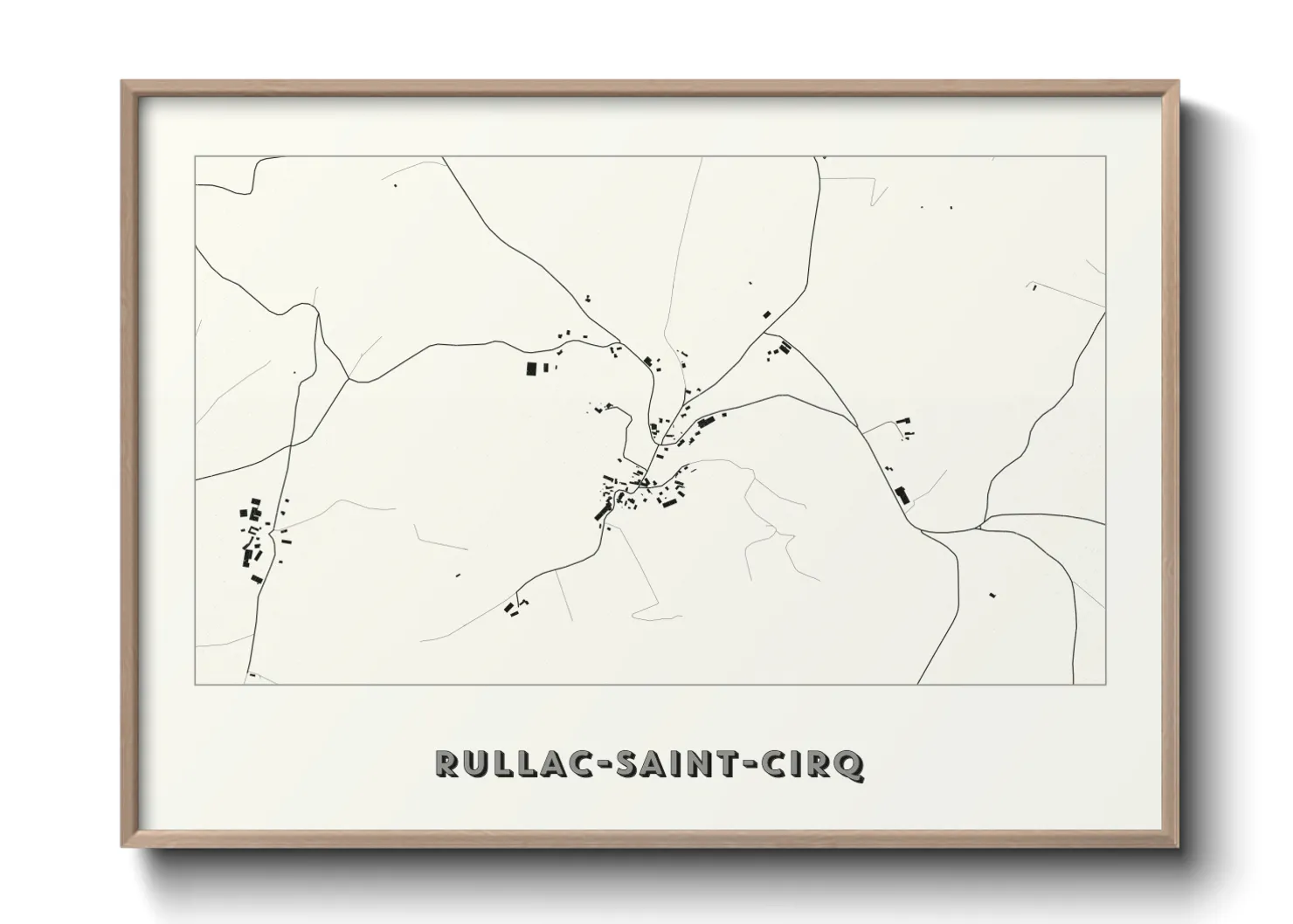 Une affiche de carte sur Rullac-Saint-Cirq