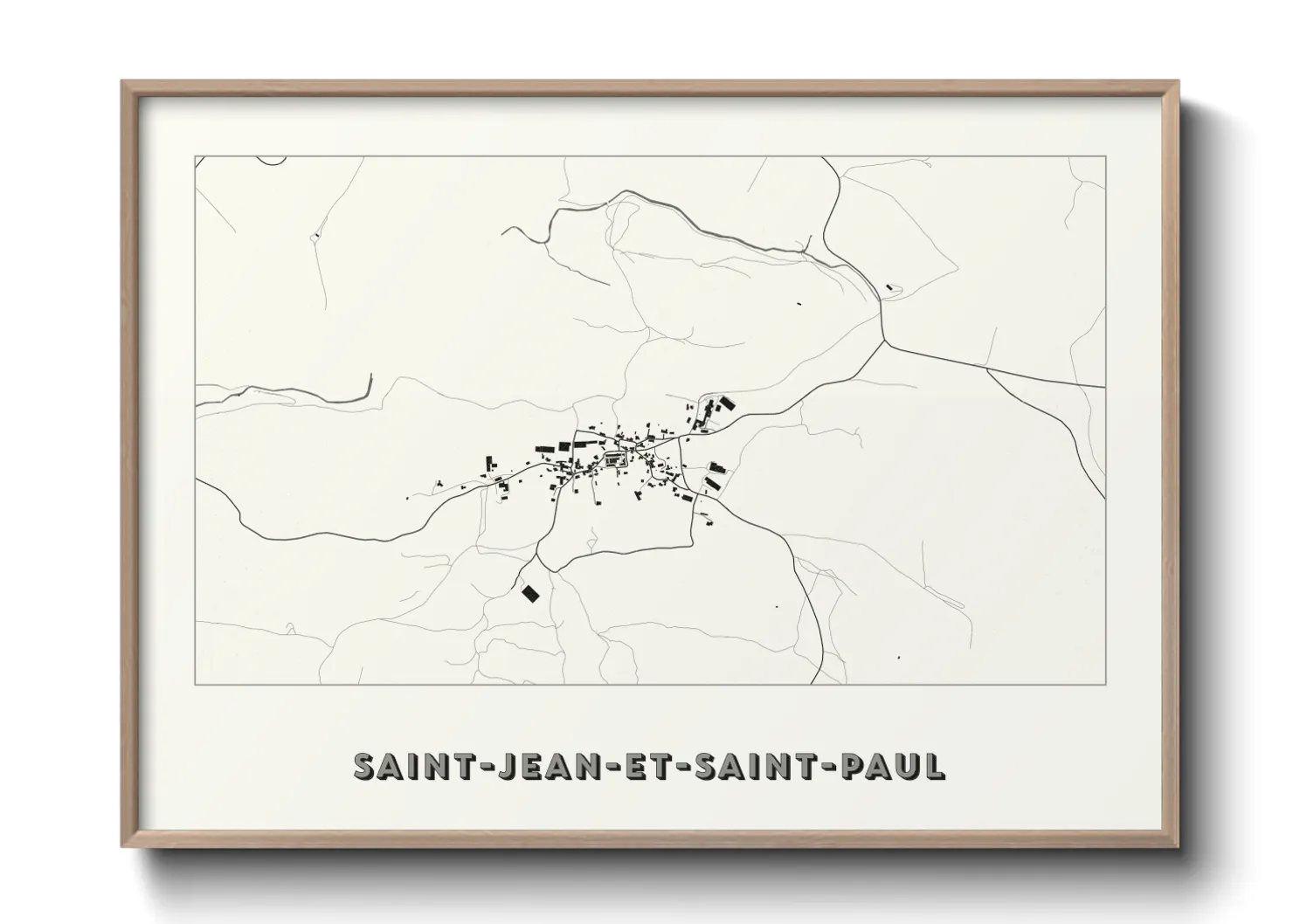 Une affiche de carte sur Saint-Jean-et-Saint-Paul