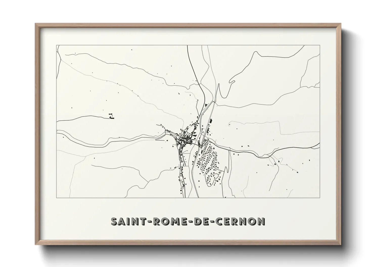 Une affiche de carte sur Saint-Rome-de-Cernon