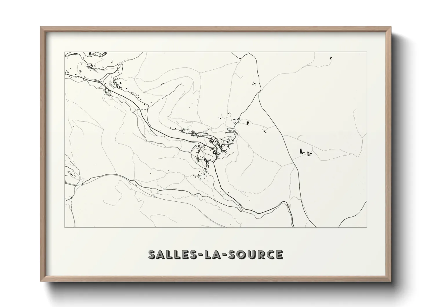 Une affiche de carte sur Salles-la-Source