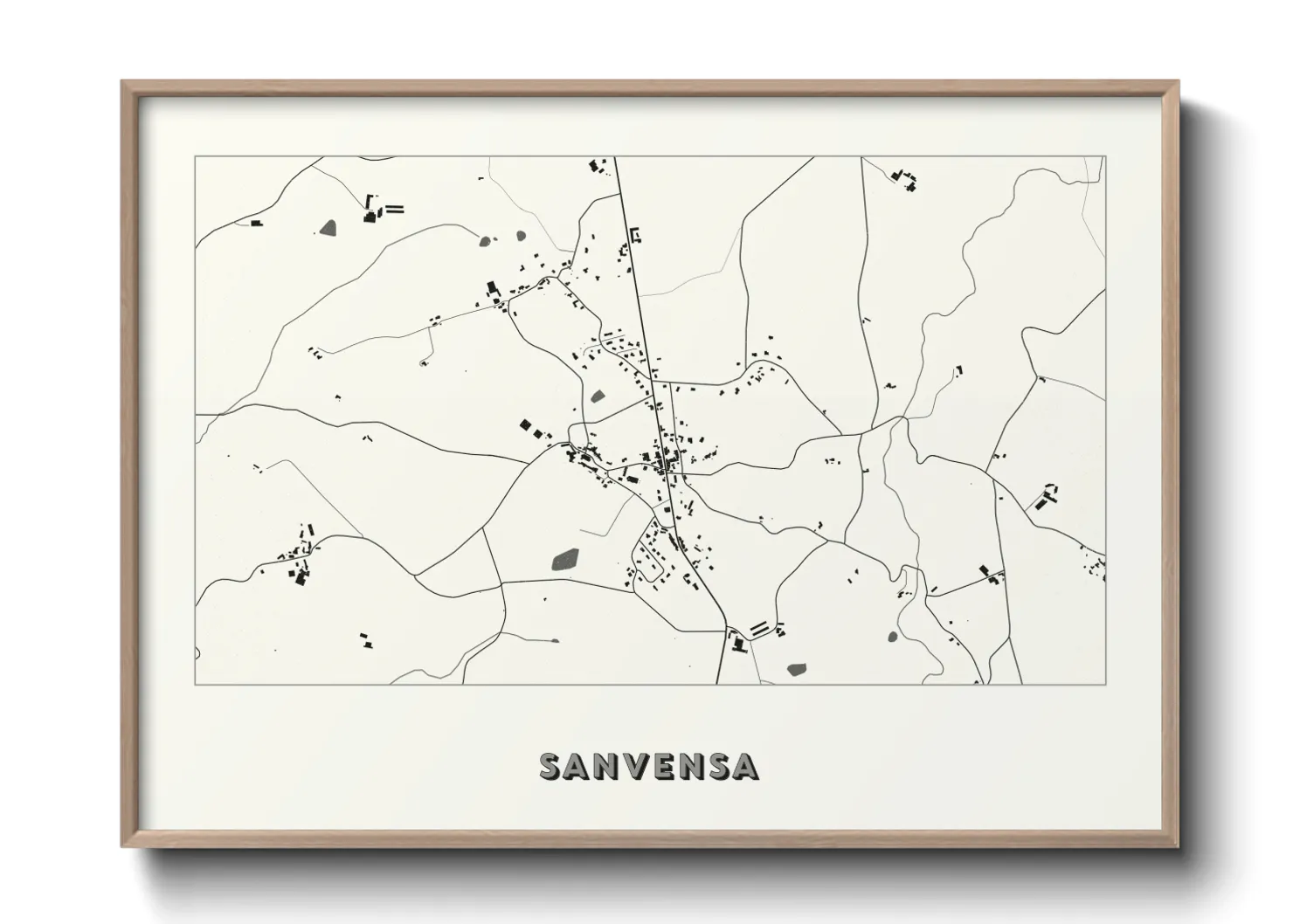 Une affiche de carte sur Sanvensa