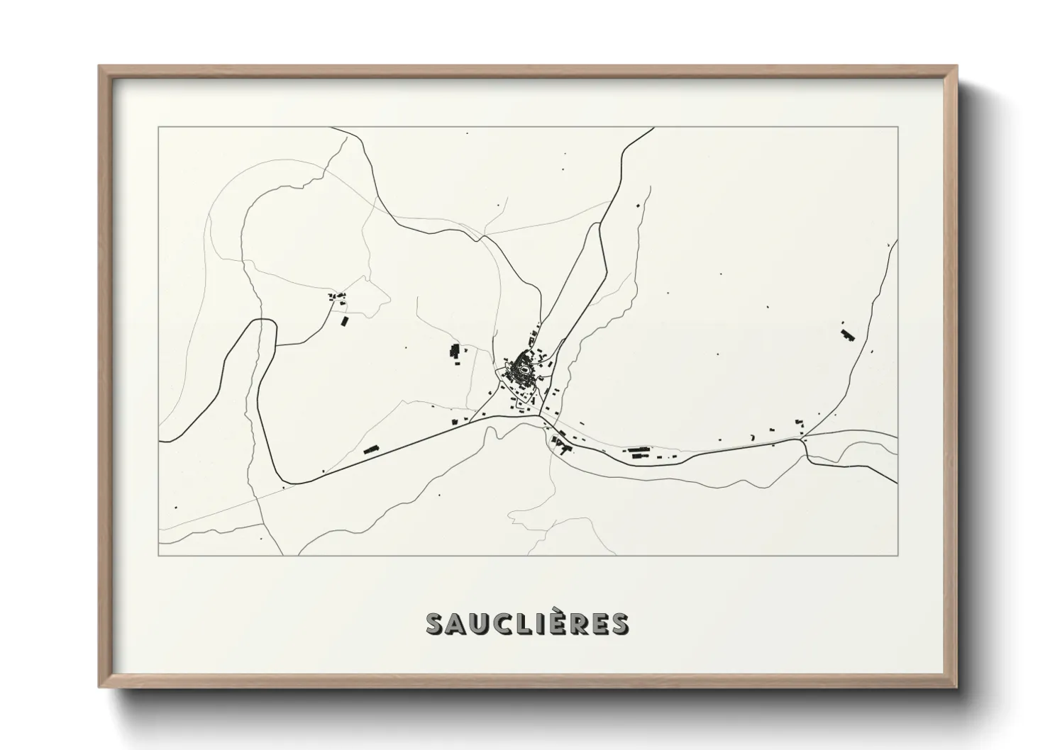 Une affiche de carte sur Sauclières