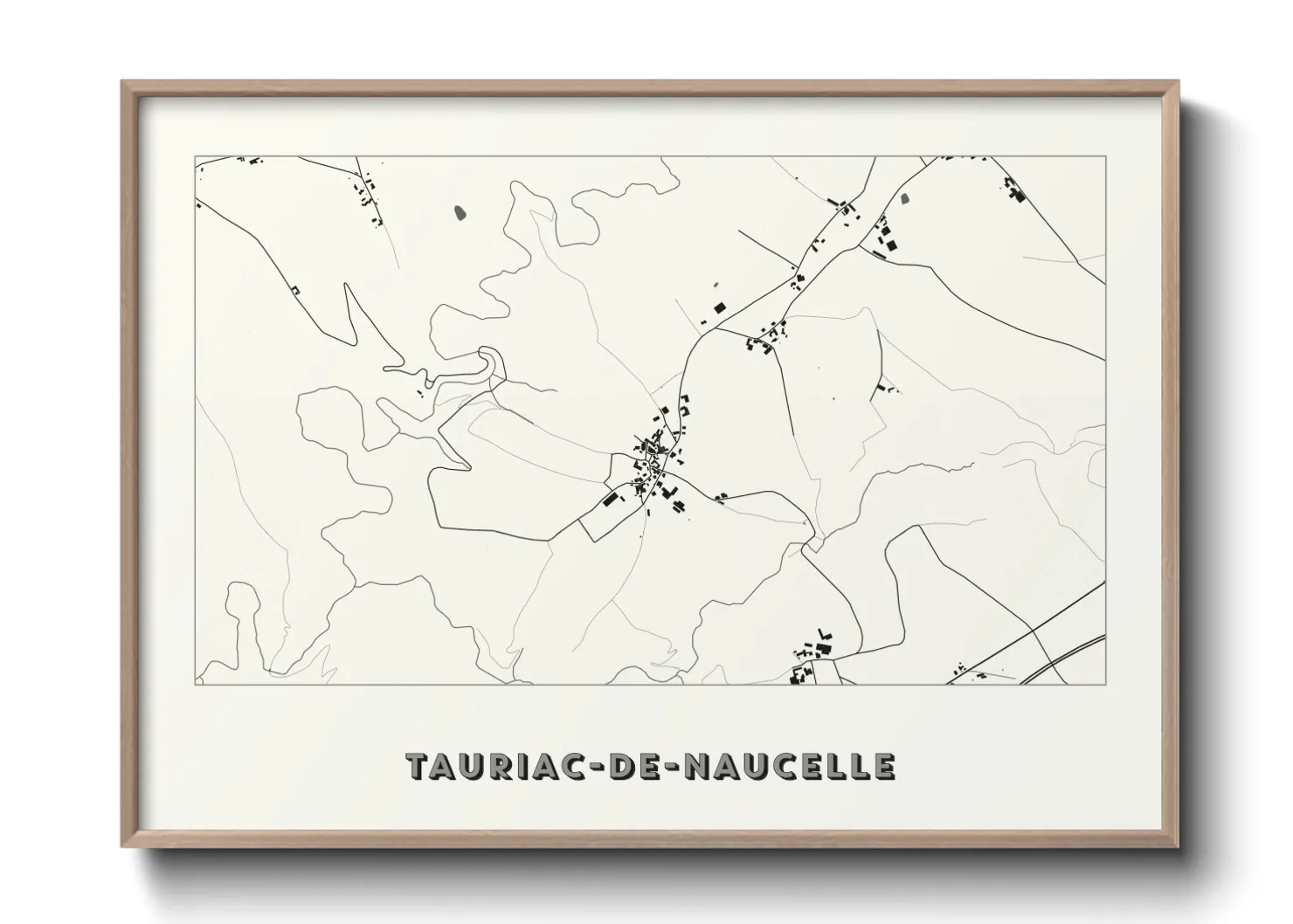 Une affiche de carte sur Tauriac-de-Naucelle