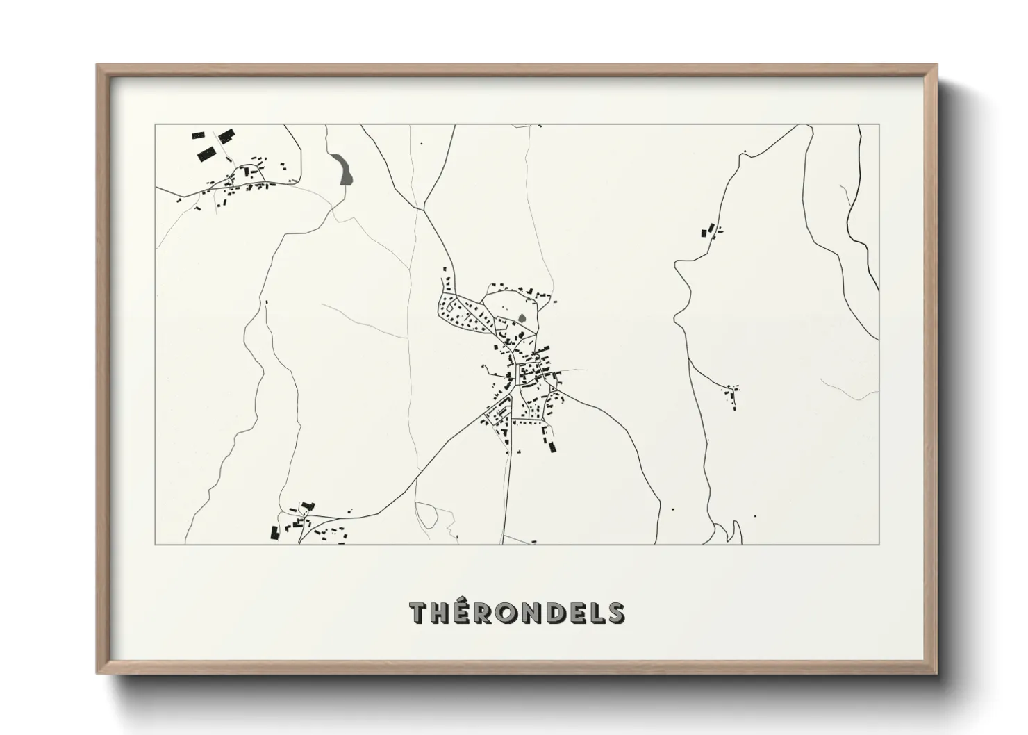 Une affiche de carte sur Thérondels