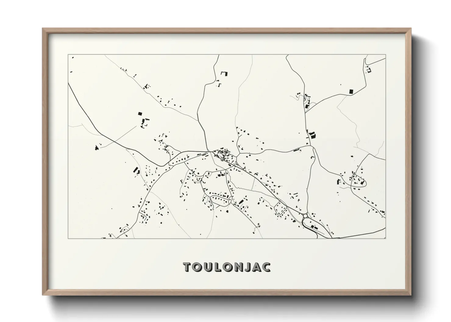 Une affiche de carte sur Toulonjac