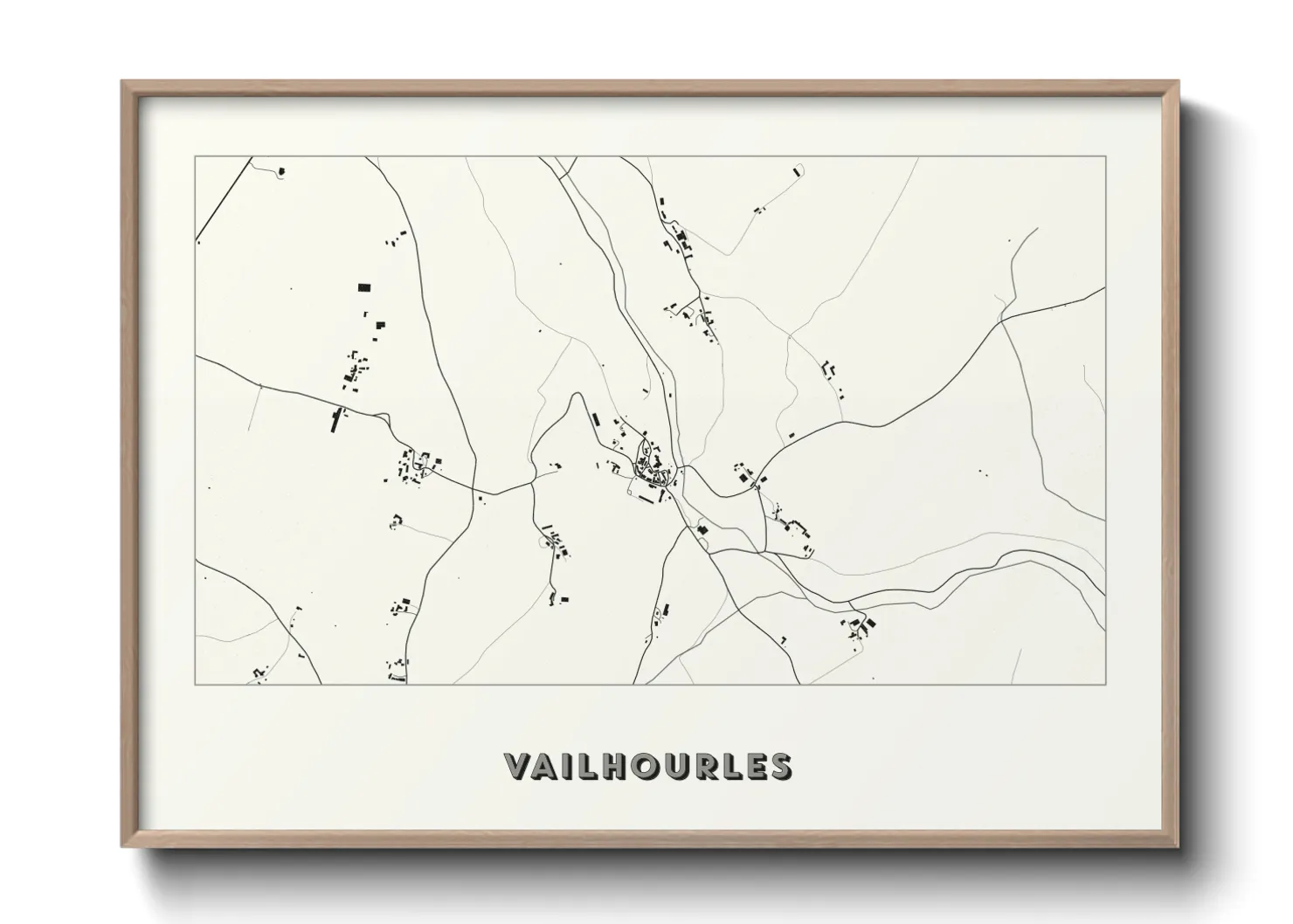 Une affiche de carte sur Vailhourles