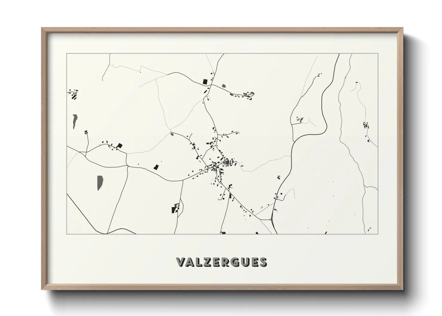 Une affiche de carte sur Valzergues
