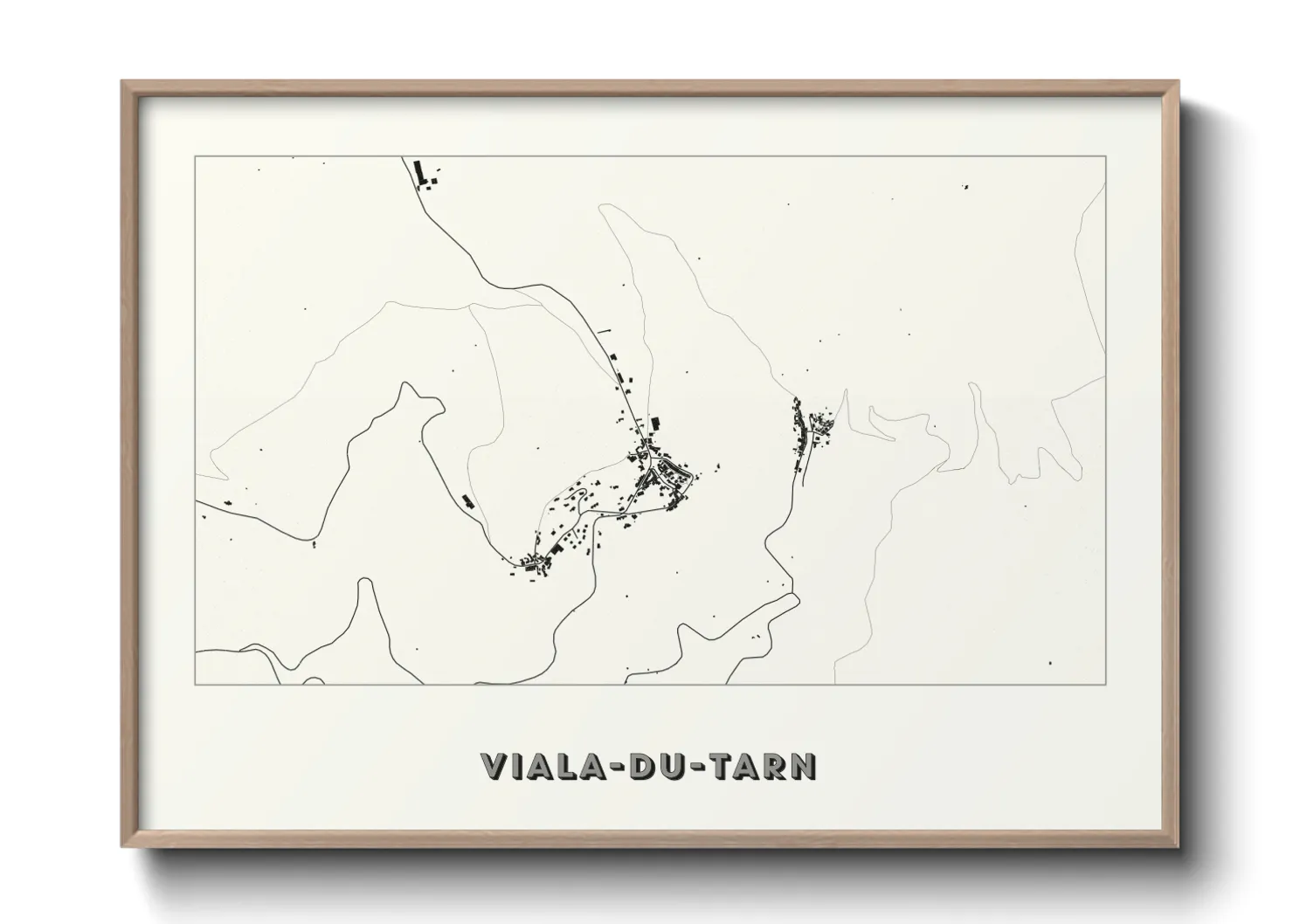 Une affiche de carte sur Viala-du-Tarn
