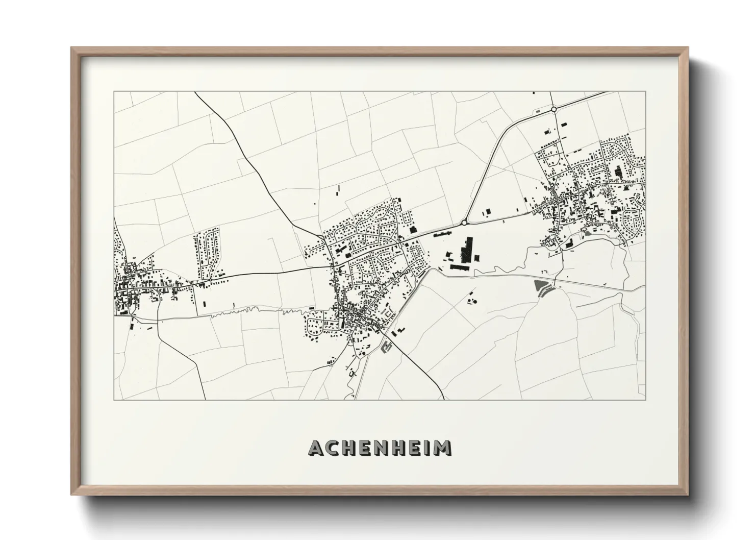 Une affiche de carte sur Achenheim