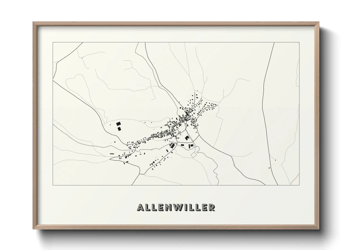 Une affiche de carte sur Allenwiller