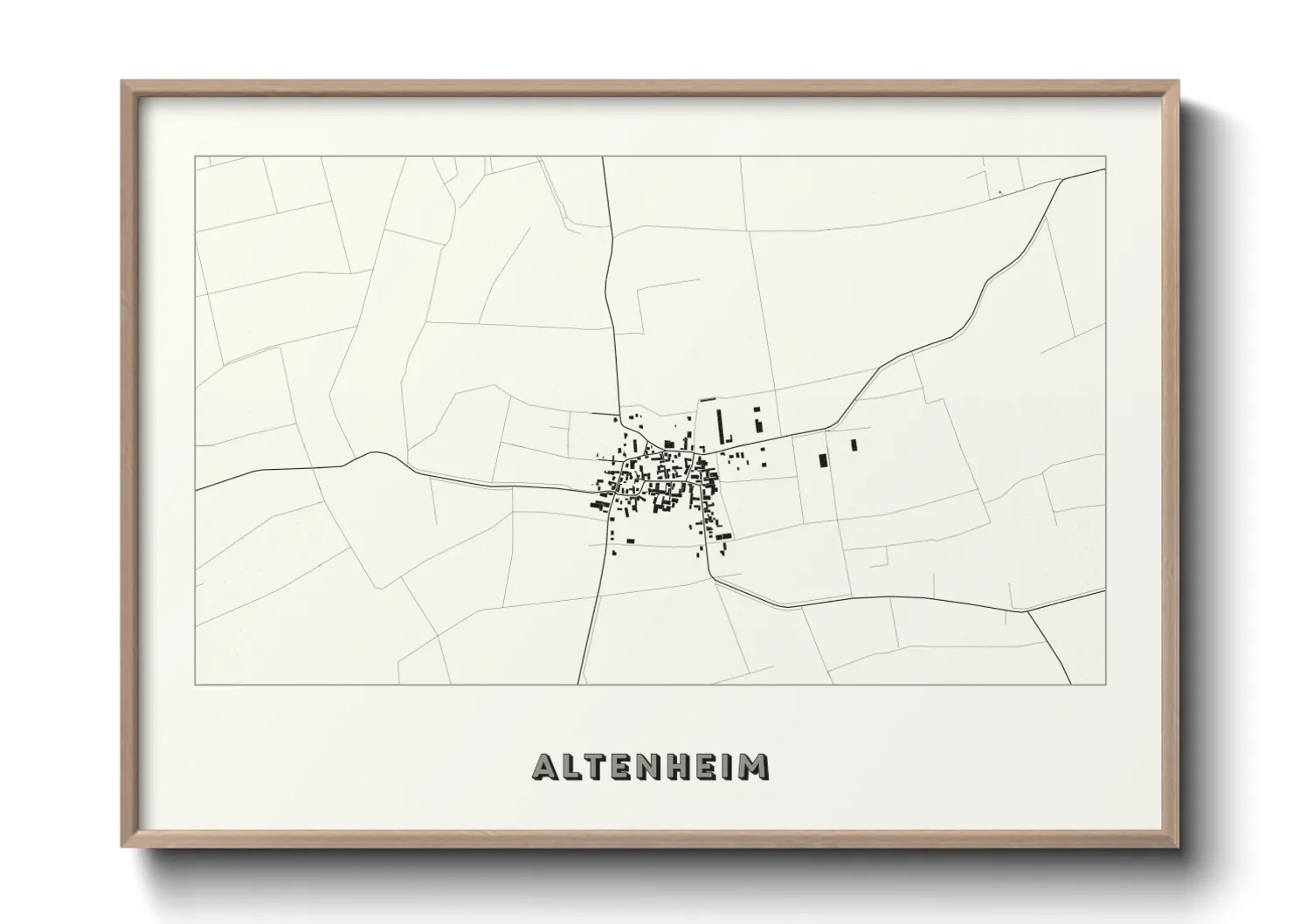 Une affiche de carte sur Altenheim