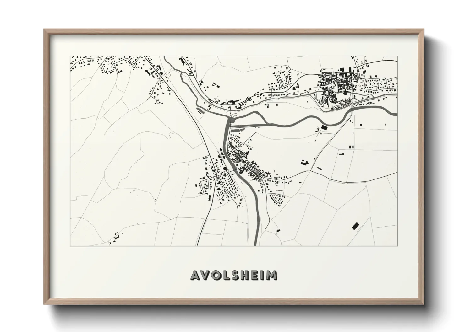 Une affiche de carte sur Avolsheim