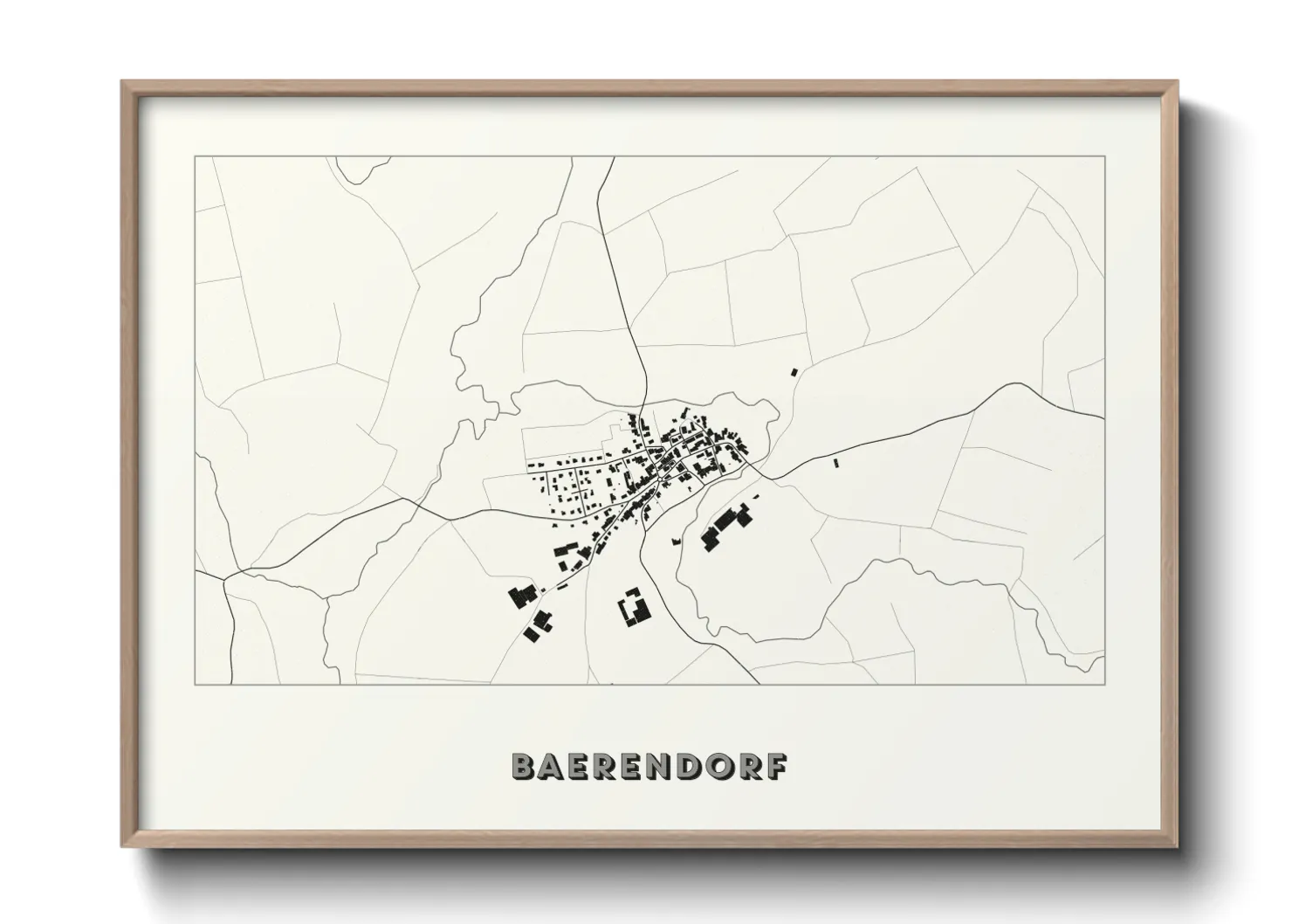 Une affiche de carte sur Baerendorf