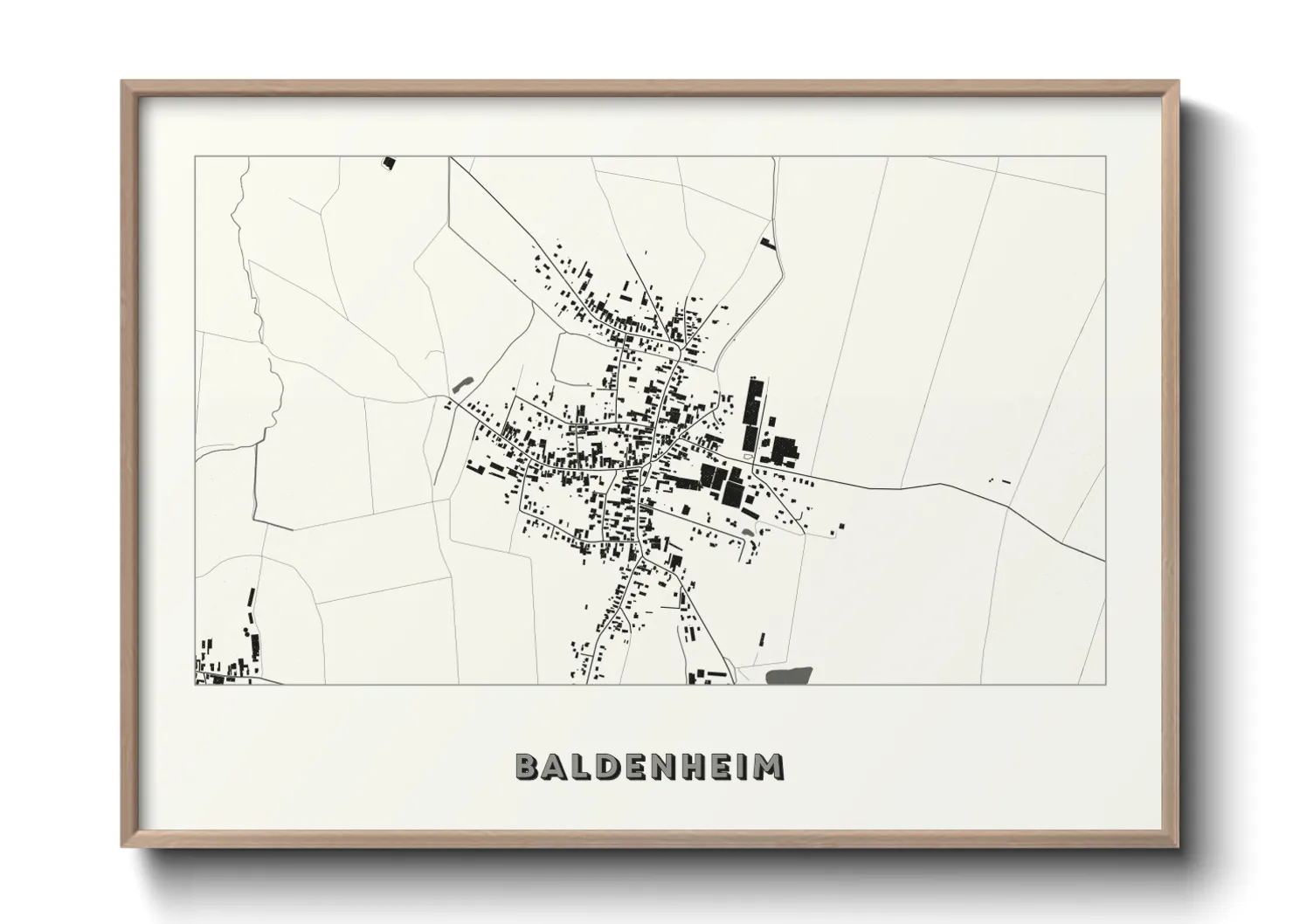 Une affiche de carte sur Baldenheim